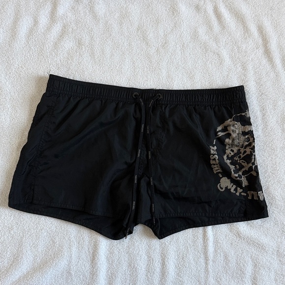 Diesel Black Mesh Swim Shorts - Picture 1 of 5
